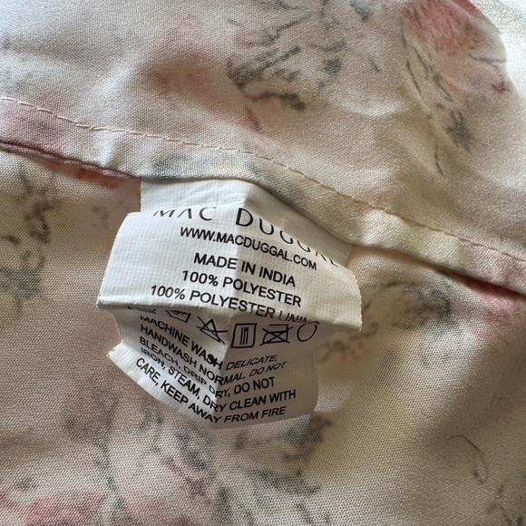 Mac Duggal High Neck Floral Mesh Ruffle Maxi Dress – Pink/Cream – Size 8 - Picture 11 of 17